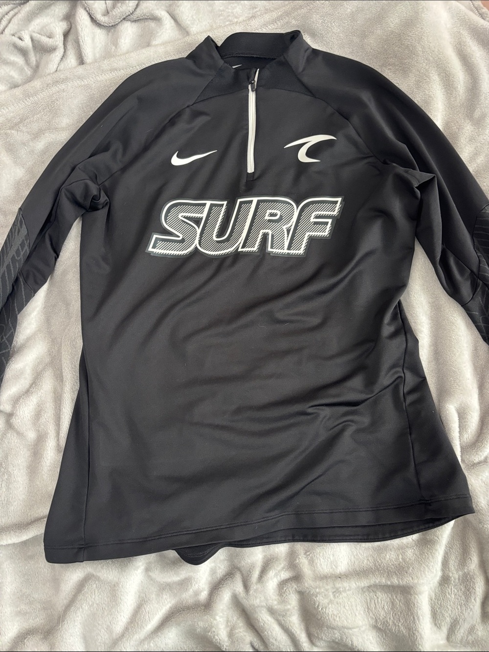 Nike Black Surf Quarter-Zip Athletic Pullover